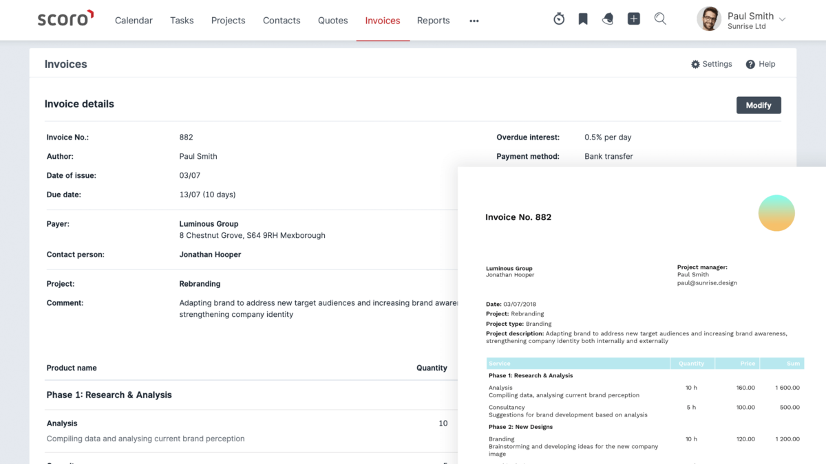 Best Invoicing Software 2019 Scoro