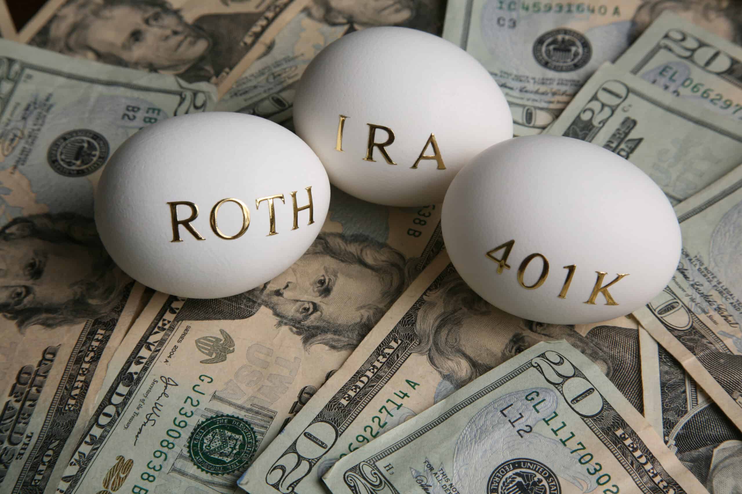 Retirement savings plans nest eggs.
